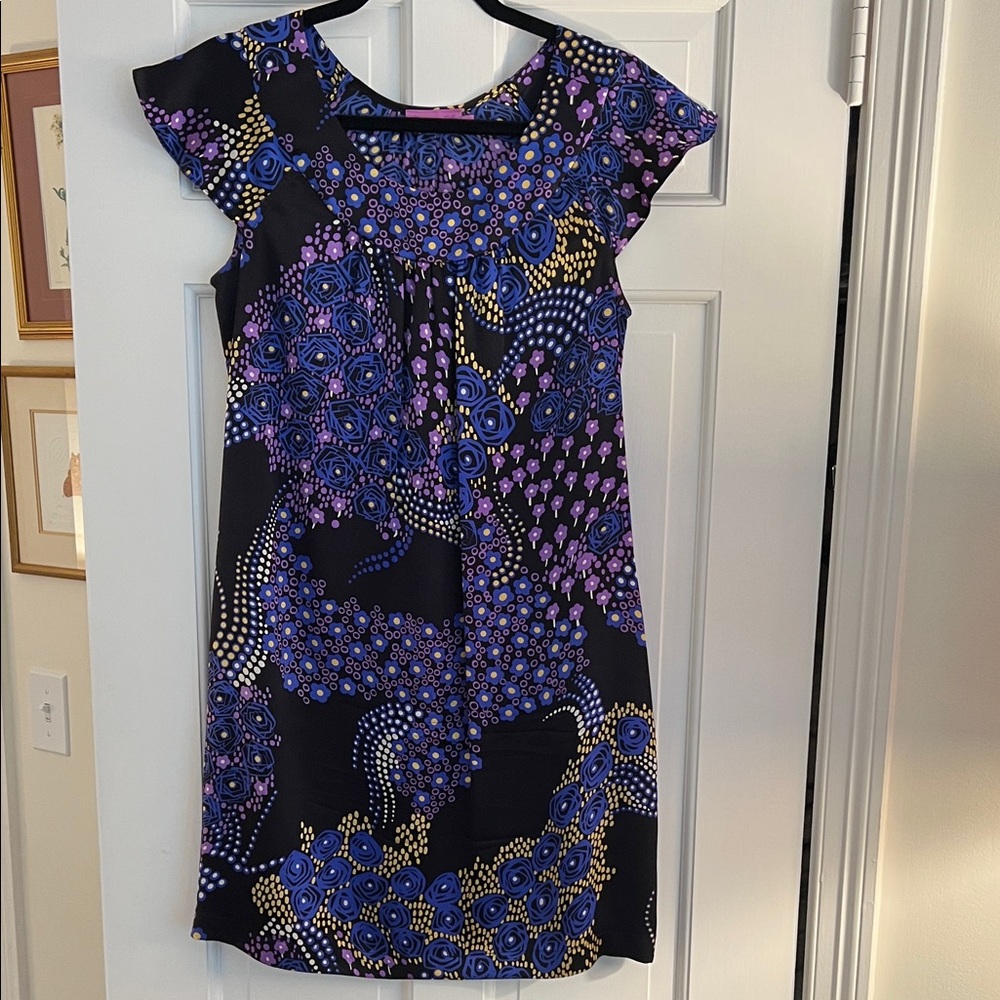 Elegant Black and Purple Women's Dress